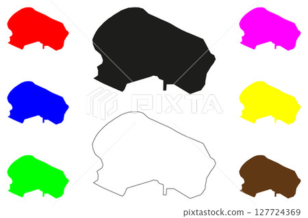Rohtak city (Republic of India, State of Haryana) map vector illustration, scribble sketch Rohtak map Rohtak city (Republic of India, State of Haryana) map vector illustration, scribble sketch Rohtak map 127724369