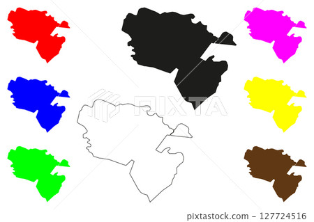 Satara city (Republic of India, State of Maharashtra) map vector illustration, scribble sketch Satara map Satara city (Republic of India, State of Maharashtra) map vector illustration, scribble sketch Satara map 127724516
