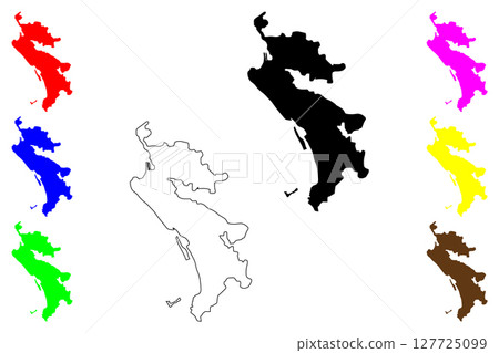 Bengkulu city (Republic of Indonesia, Region Sumatra) map vector illustration, scribble sketch Bencoolen map Bengkulu city (Republic of Indonesia, Region Sumatra) map vector illustration, scribble sketch Bencoolen map 127725099