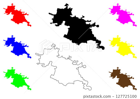 Bima city (Republic of Indonesia, Region Lesser Sunda Islands) map vector illustration, scribble sketch Mbojo map Bima city (Republic of Indonesia, Region Lesser Sunda Islands) map vector illustration, scribble sketch Mbojo map 127725100