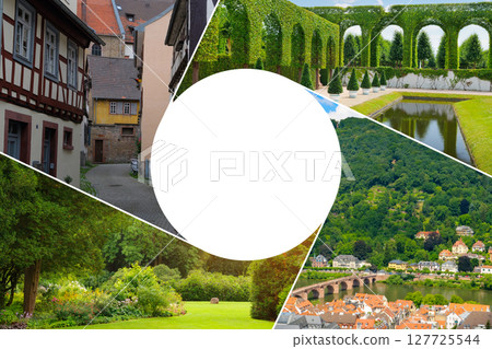 Travel concept - travel photos view of the city and bridge in the city of Carlsberg and the park in Schwetzenheim. Free space for text. Travel concept - travel photos view of the city and bridge in the city of Carlsberg and the park in Schwetzenheim. Free space for text. 127725544