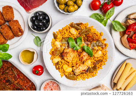 Spanish food table 127726163