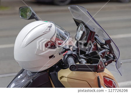 White Helmet Motorcycle White Helmet Motorcycle 127726206