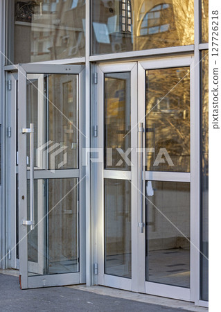 Glass Doors Building Entrance 127726218