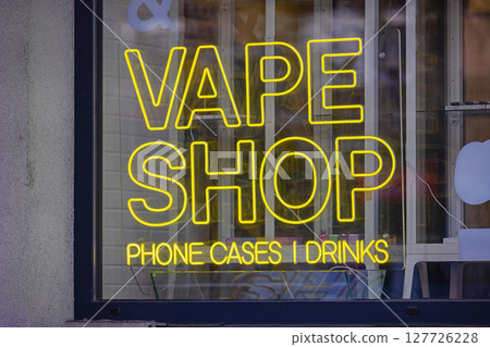 Vape Shop Neons Window Vape Shop Neons Window 127726228