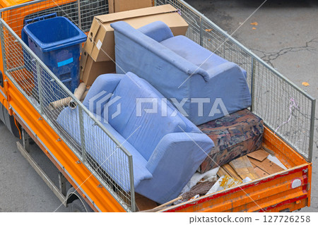 Furniture Sofa Removal Truck 127726258