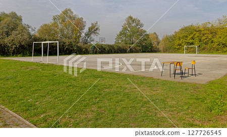 Football Basketball Court Football Basketball Court 127726545
