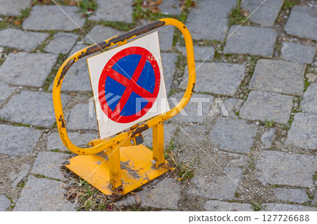 No Parking Sign Cobblestones No Parking Sign Cobblestones 127726688