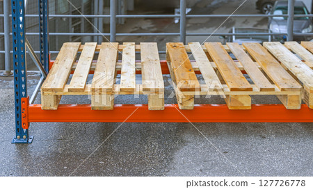Empty Pallets Warehouse Shelf 127726778