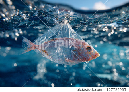 Plastic Wrapped Fish 127726965