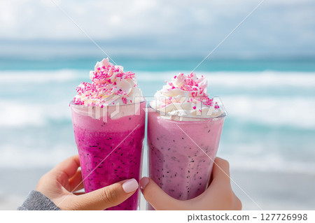 Tropical Smoothies by the Beach 127726998