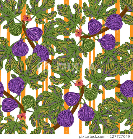 seamless pattern with hand drawn pastel green 127727049