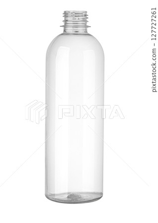 Empty plastic bottle standing on white background 127727261