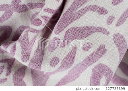 Natural Fiber Viscose Fabric Macro Texture Close-Up 127727899