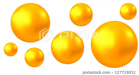 Golden glossy 3d ball. 127728052
