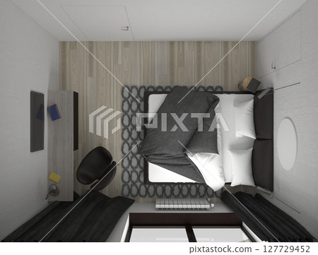 residential interior visualization, 3D illustration, cg residential interior visualization, 3D illustration, cg 127729452