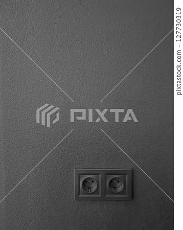 Gray Textured Wall with Outlets for Interior Design Projects Gray Textured Wall with Outlets for Interior Design Projects 127730319