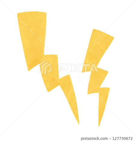 Decoration: Jagged, watercolor-style hand-drawn illustration 127730672