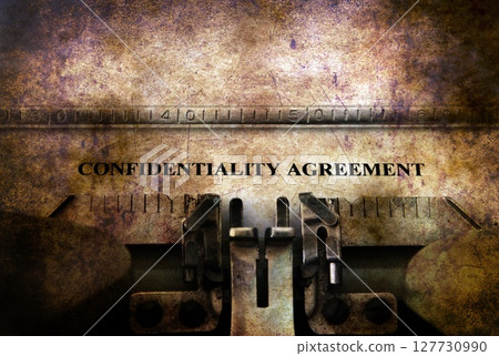 Confidential agreement on typewriter 127730990