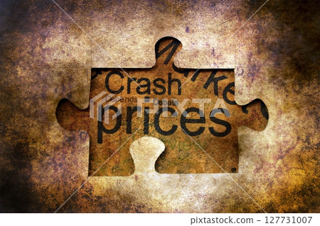 Crash prices puzzle grunge concept Crash prices puzzle grunge concept 127731007