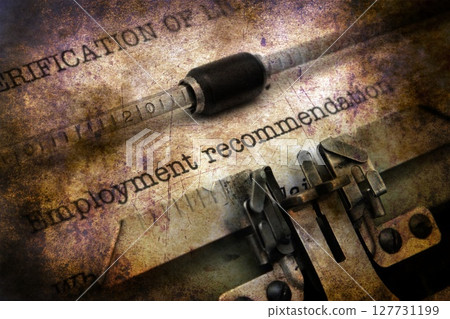 Employment form on vintage typewriter Employment form on vintage typewriter 127731199