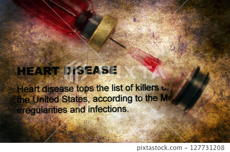 Heart disease grunge concept 127731208
