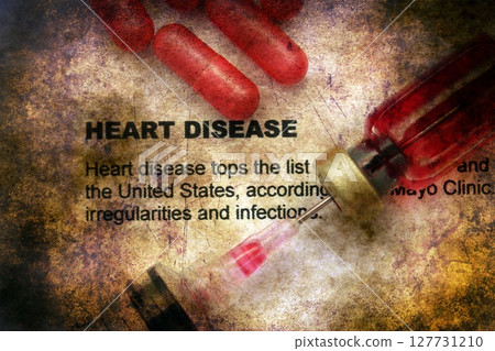 Heart disease grunge concept 127731210