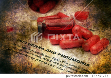 Influenza and pneumonia grunge concept Influenza and pneumonia grunge concept 127731214