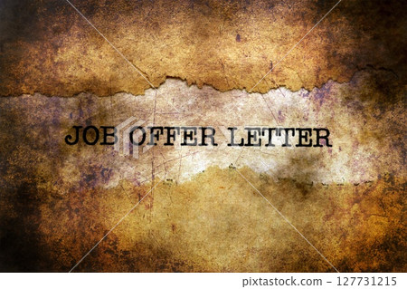 Job offer letter grunge concept Job offer letter grunge concept 127731215