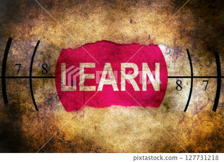 Learn target grunge concept 127731218