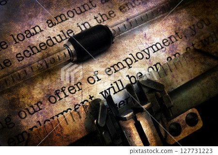 Offer of employment on typewriter Offer of employment on typewriter 127731223