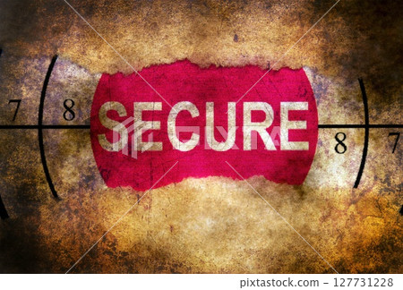 Secure target grunge concept Secure target grunge concept 127731228