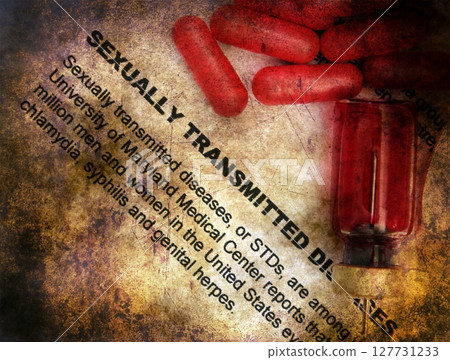 Sexually transmitted diseases grunge concept Sexually transmitted diseases grunge concept 127731233