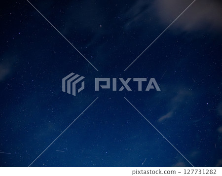 Night sky with shooting stars - background material Night sky with shooting stars - background material 127731282
