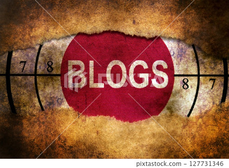 Blog target grunge concept Blog target grunge concept 127731346
