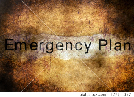 Emergency plan grunge concept Emergency plan grunge concept 127731357