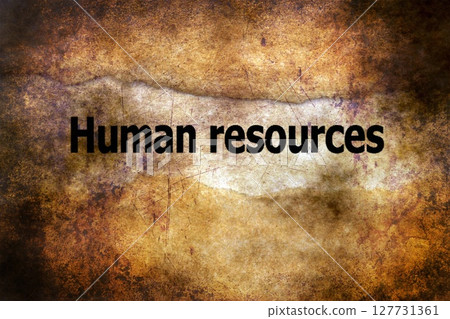 Human resources grunge concept 127731361