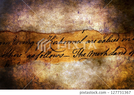 Old letter on grunge background 127731367