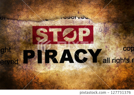 Stop piracy grunge concept 127731376