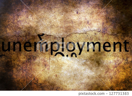 Unemployment text grunge concept 127731383