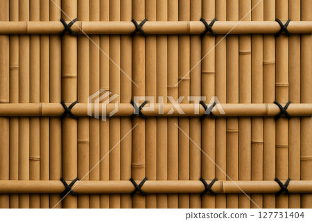傳統日本竹籬笆背景 127731404