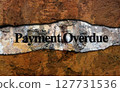Payment overdue text on wall 127731536