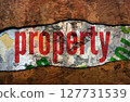 Property text on wall 127731539