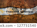 Protection agreement text on wall 127731540