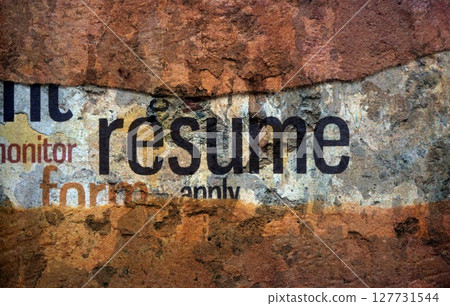 Resume text on wall 127731544