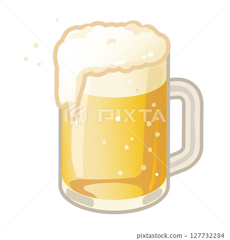 Foamy beer mug 127732284