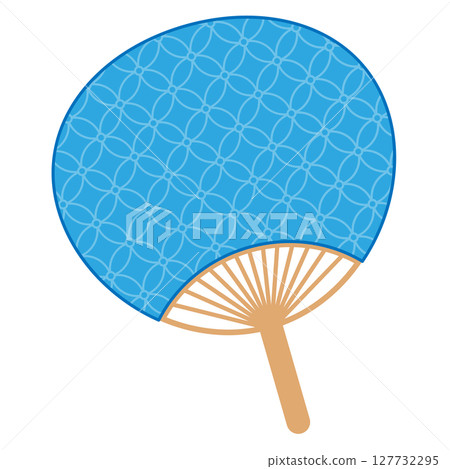 Blue fan with star pattern 127732295
