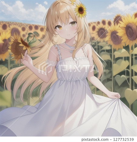 At sunflower field 127732539