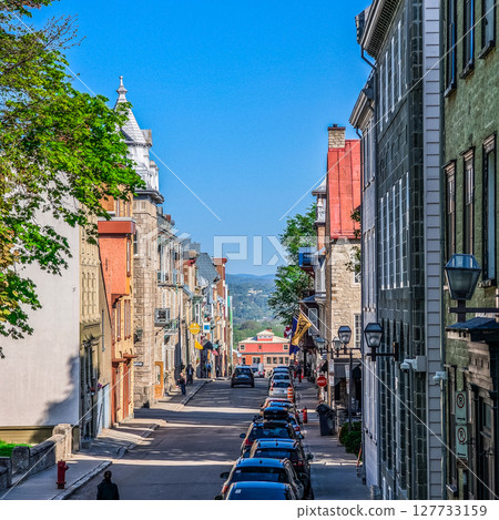 Canada, Old Quebec City tourist attractions, and beautiful architecture Canada, Old Quebec City tourist attractions, and beautiful architecture 127733159