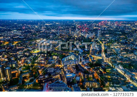London at night with urban architectures and Tower Bridge London at night with urban architectures and Tower Bridge 127733173